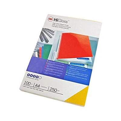 Image of GBC HiGloss Binding Covers A4 250gsm Red (100 Pack)