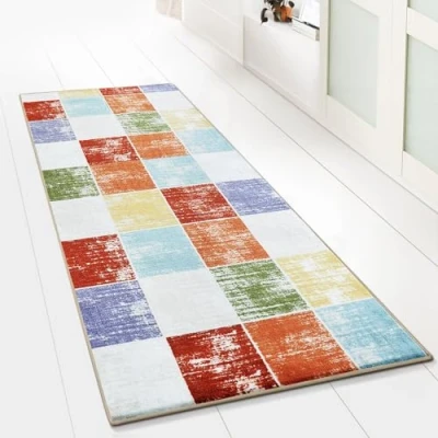 Image of Design Carpet Runner Rug Floor Mat, Non Slip Mat for Kitchen Hallway Living Room Bedroom Vintage Ornament Classic Modern (80 x 400 cm, Capera)