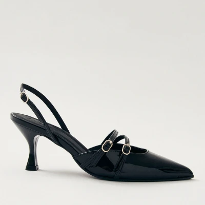 Image of ALOHAS Women&#039;s Joelle Patent Leather Heeled Courts UK 6