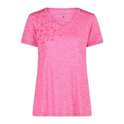 Image of CMP Women&#039;s Melange Jersey T Shirts, Mel Fuchsia, 8 (XS)