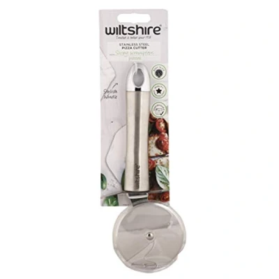 Image of Wiltshire Industrial Pizza Wheel, Cutter, Soft Touch Handle, Black &amp; Grey