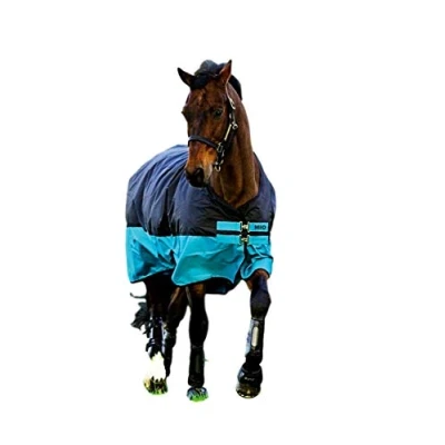 Image of Horseware Ireland Mio Turnout Lite 0g [Black/Turquoise] [5&#039;9&quot;] AASA41
