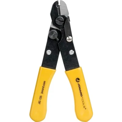 Image of Jonard Tools JIC 125 Fibre Optic Stripper with Yellow Plastic Dipped Handle, 5 3/16&quot; Length