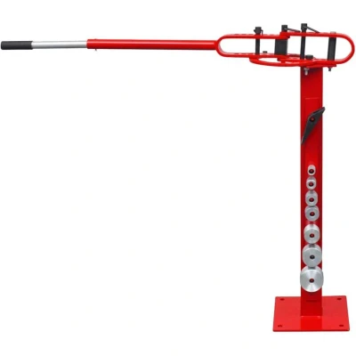 Image of &quot;vidaXL Manually Operated Floor Mounted Steel Pipe Bending Machine Versatile Tool for Round Pipes, Square Rods and Strip with Adjustable Lever 7 Die Rollers a Variety of Designs&quot;