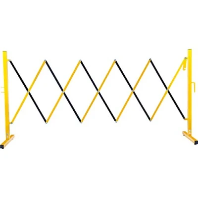 Image of Expanding Metal Concertina Safety Barrier, Expandable Collapsible Folding Mobile Steel Barricade