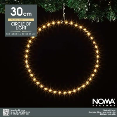 Image of Noma Circle of Light, Transformer Included, 252 Warm White LED&#039;S, 100 cm (Pack 1)