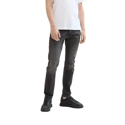 Image of TOM TAILOR Denim Men&#039;s 1042239 Piers Slim Jeans, 10219 Used Mid Stone Grey Denim, 28 W/ 30 L
