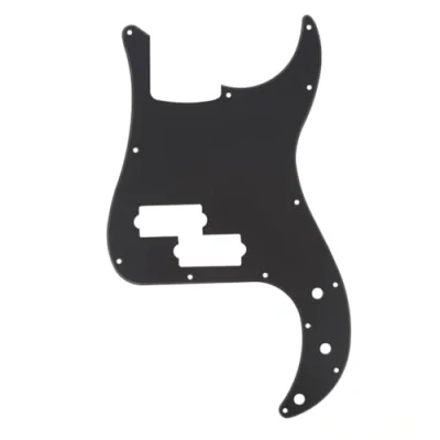 Image of Musiclily 13 Hole P Bass Pickguard for Fender American/Mexican Standard Precision Bass,1Ply Matte Black