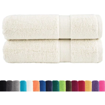 Image of vidaXL Premium Shower Towels SOLUND 2 pcs Cream 70x140 cm 600 gsm