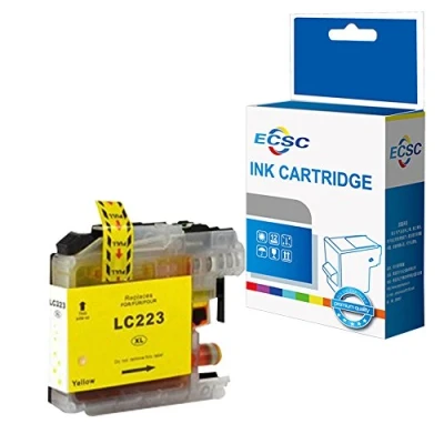 Image of ECSC Compatible Ink Cartridge Replacement for Brother DCP J4120DW J562DW MFC J4420DW J4620DW J4625DW J480DW J5320DW J5620DW J5625DW J5720DW J680DW J880DW LC223Y (Yellow, 1 Pack)