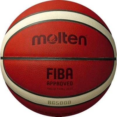 Image of Molten BG5000 Basketball, Official International FIBA Game &amp; Match Ball, Approved, Premium Real Leather, Indoor Play, Orange/Ivory, Size 7, Suitable For Boys age 14 Adult