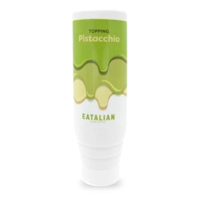 Image of EATALIAN by AMZ BETTER Pistachio Flavoured Topping, Sweet Protein Cream in 300 gr Squeezer, Made Italy, Sauce Ideal for Decorating Ice Cream, Desserts and Dubai Chocolate