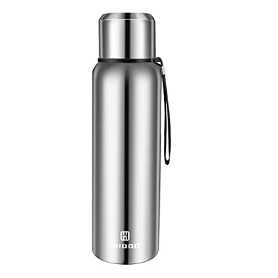 Image of Vacuum Insulated Flask 1000ml/33oz with Cup lid Stainless Steel Thermo Water Flasks Leakproof Keep Coffee hot&amp;Cold Drink Bottle.(Silver,1000ml)