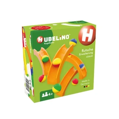 Image of Hubelino 420640 Marble Run Slide Expansion Set 12 pieces Compatible with popular building block system, for Ages 4 and Up (Made in Germany)