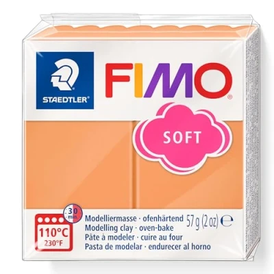 Image of STAEDTLER 8020 T41 FIMO Soft Oven Hardening Polymer Modelling Clay Papaya Sorbet (1 x 57g Block)