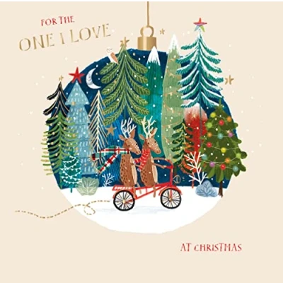 Image of For The One I Love Reindeer Curious Inksmith Christmas Card Xmas Greeting Cards X14978IJ