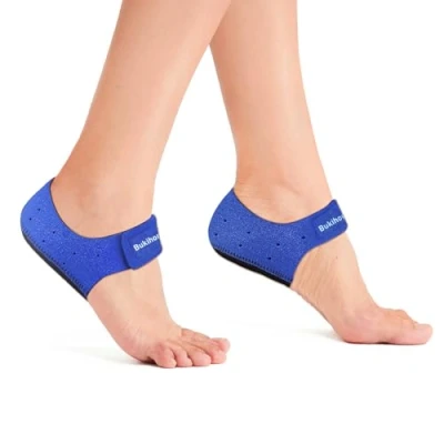 Image of Plantar Fasciitis Gel Heel Protectors Bukihome Cups for Women Men Heels Spur Pain Relief Inserts Pads Achilles Tendinitis Dry Cracked Support Cushion, Small, UK Size 4 7