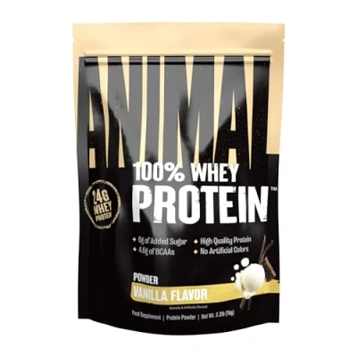 Image of Animal 100% Whey Protein Powder Blend for Pre or Post Workout, Recovery an Anytime Boost Low Sugar Vanilla, 1 kg