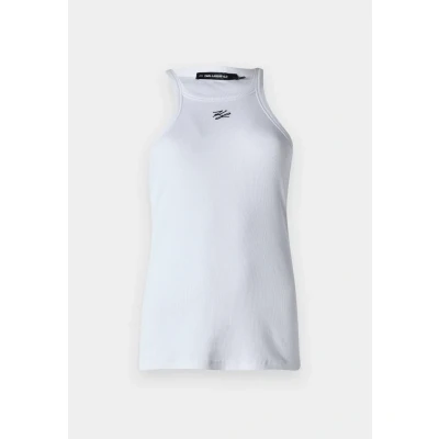 Image of KARL Lagerfeld Autograph TANK Top, Women&#039;s, Size: Large, White