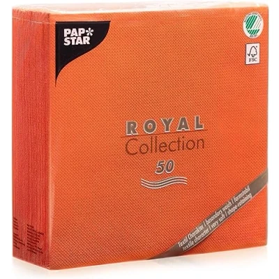 Image of Papstar, 84813 Royal Collection Napkins 1/4 Fold 40 cm x Nectarine Pack of 50