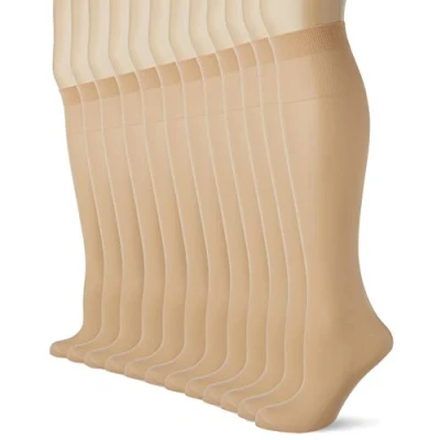 Image of DIM Women&#039;s Ecodim Maxi Resistance x12 Knee Highs, Transparent, One Size