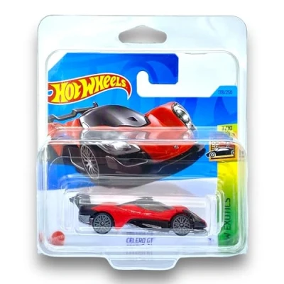 Image of Hot Wheels Celero GT (Red &amp; Black) 3/10 HW Exotics 2023 178/250 (Short Card) COMES IN A KLAS CAR KEEPER PROTECTIVE COLLECTORS CASE HKK55