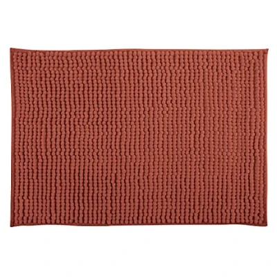 Image of MSV Chenille Shaggy Bath Mat 40 x 60 cm Terracotta Red