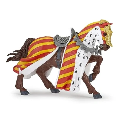 Image of PAPO 39945 MEDIEVAL FANTASY, Tournament horse Figurine, Multicolour