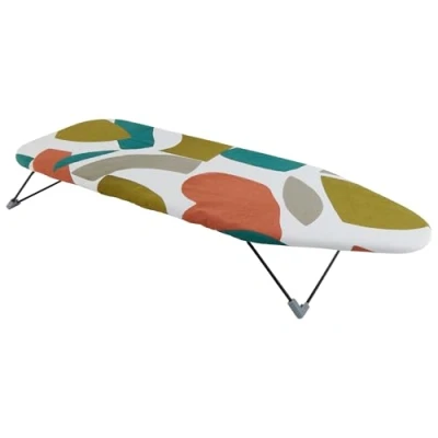 Image of Salter LASAL31701WEU7 Tabletop Ironing Board Foldable Small Table, Lightweight, Machine Washable Cover, Hanging Hook For Storage, Compact &amp; Portable, Travel/Caravans, 80 x 30cm, Warm Harmony