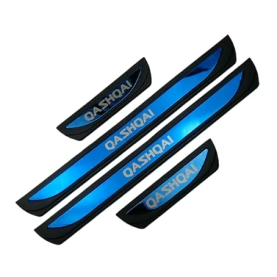 Image of Ever TA 4 pcs Car Door Sill Protector Strips for NIS san Qashqai J10 J11 2016 2022, Stainless Steel Auto Threshold Kick Plates Pedal Body Styling Decoration Accessory