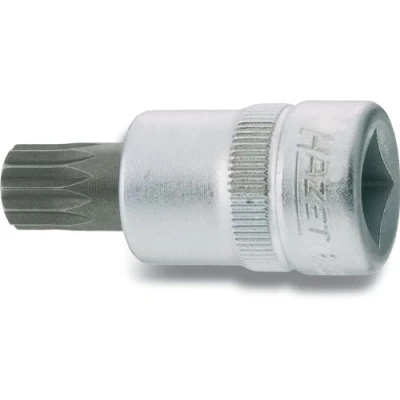 Image of HAZET 8808 6 M6 Internal Serration Profile XZN Screwdriver Socket CVD Tin Coated