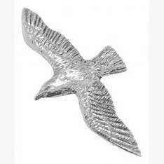 Image of Seagull Pin Badge Brooch Gift, Supplied in Organza Bag