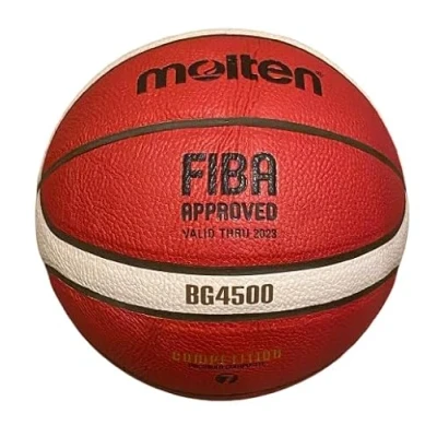 Image of Molten BG4500 Series Basketball, Official British Basketball Leagues Ireland Match Game Ball, BBL &amp; WBBL, FIBA Approved, Premium Composite Leather, Indoor Play, Size 7