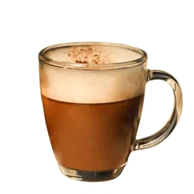 Image of Bargain House 310ml Glass Mugs Set of 6 with Handles, Clear Mug for Hot and Cold Drinks, Coffee Espresso Mugs, Cappuccino Latte Tea Cups Handle, Drinking Glasses, Heat Resistant