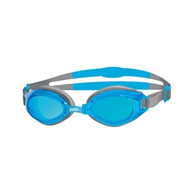 Image of Zoggs Endura Goggles, UV Protection Swim Slide Adjust Comfort Swimming Goggle Straps, Fog Free Adult Goggles Adults Tinted and Mirror Lenses, Blue/Grey, Lens