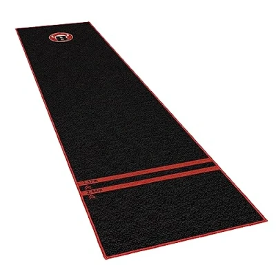 Image of Bull&#039;s Carpet Mat 170 Black Dart Rug with Non Slip Rubber Backing, Tournament Official Distance to Dartboard, 237 cm x 80 cm, Protection for Darts and Floor