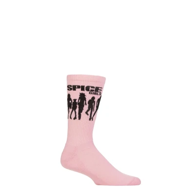 Image of SOCKSHOP Music Collection 1 Pair The Spice Girls Cotton Socks Silhouette Pink One Size