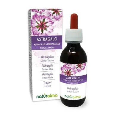 Image of Astragalus (Astragalus membranaceus) Roots Alcohol Free Mother Tincture Naturalma Liquid in Drops 120 ml Food Supplement Vegan