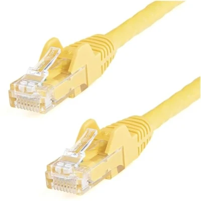 Image of StarTech.com 75ft CAT6 Ethernet Cable Yellow CAT 6 Gigabit Wire 650MHz 100W PoE RJ45 UTP Network/Patch Cord Snagless w/Strain Relief Fluke Tested/Wiring is UL Certified/TIA (N6PATCH75YL)