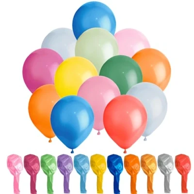 Image of SHATCHI Metallic Colour Pearlized 12&quot; Helium Quality Latex Balloons Birthday Wedding Anniversary Christening Christmas Communion Party Decoration Baloon, Assorted, 100pcs