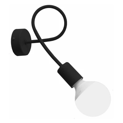 Image of HELAM Oxford metal wall light in black