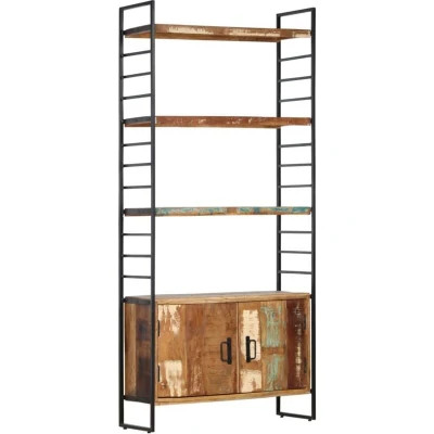 Image of vidaXL 4 Tier Bookcase 80x30x180 cm Solid Reclaimed Wood