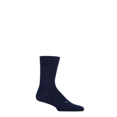 Image of Mens 1 Pair Falke Stabilizing Wool Everyday Socks Space Blue 11.5 12.5