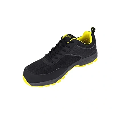 Image of Goodyear Workwear GYSHU1532 Mens Lightweight Work Safety Sporty Athletic Trainer Non Metallic Composite Toe Cap &amp; Midsole S1P/SRA/HRO, Black, UK 12/EU 46