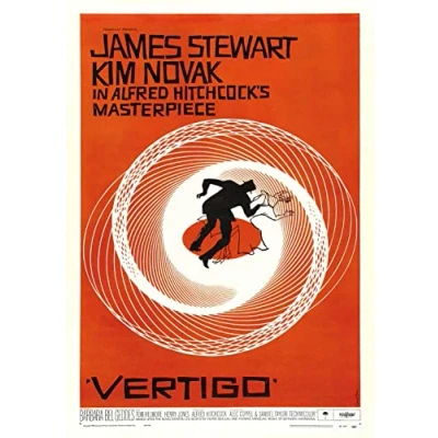 Image of OMG Printing Alfred Hitchcocks Vertigo Poster/Print/Picture Satin Photo Paper A4 210mm x 297mm