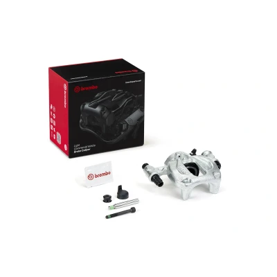 Image of 9074233100, A9074233100 Brake caliper BREMBO F BR 072 Grey Cast Iron MERCEDES BENZ: Sprinter 3.5 t Platform / Chassis