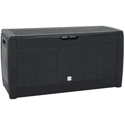 Image of vidaXL Garden Storage Box Anthracite 119x48x60 cm Polypropylene