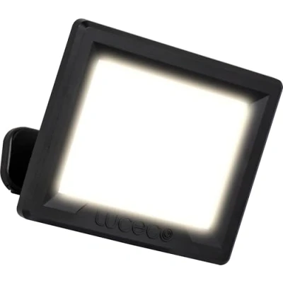 Image of Luceco Essence Multi Position Floodlight, 30 Watts, 4000K Colour Temperature, IP65 Rated, PIR Motion Sensor, Black