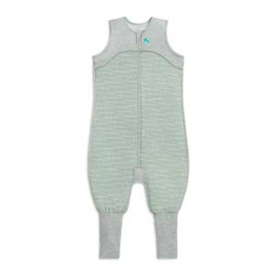 Image of Love To Dream Sleep Suit Organic Lite with Legs, 0.2 Tog for Warm Temps (24 27C), Short Sleeve, Light Wearable Blanket, Machine Washable Cotton, Made Movement Grip Pads (12 24 months)