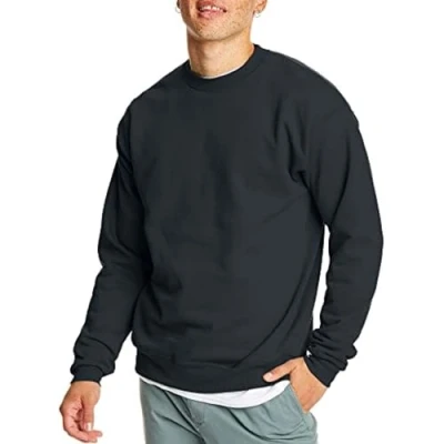 Image of Hanes Unisex Adult mensOP160Ecosmart Fleece Sweatshirt Long Sleeve Black XXXXL